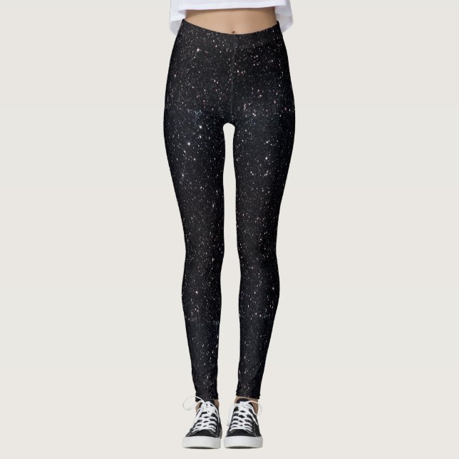 Leggings Parties scintillant Noire Faux Et Légendes De Glam (Devant)