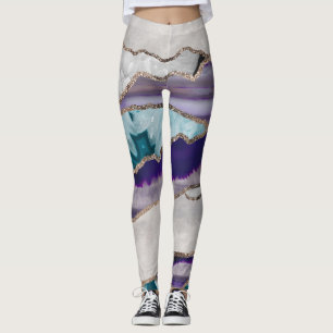 Leggings Parties scintillant or de l'agate d'encre Glam #2 