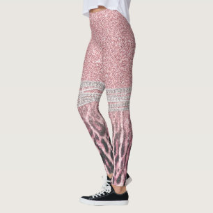 Leggings Parties scintillant poster de animal Chic Girly Ro