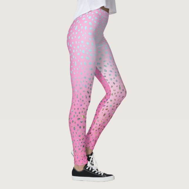 Leggings Parties scintillant rose Cheetah Imprimer (Droite)