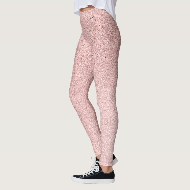 Leggings parties scintillant rose en or étincelante (Gauche)