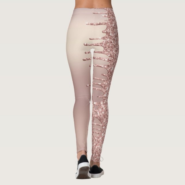 Leggings Parties scintillant rose Gold Blush - Ajouter du t (Dos)