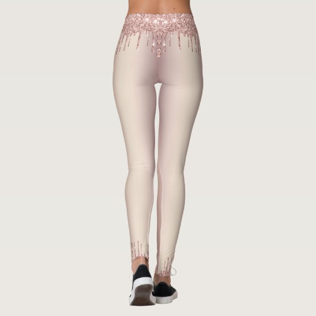 Leggings Parties scintillant rose Gold Blush Drives Chic Da (Dos)