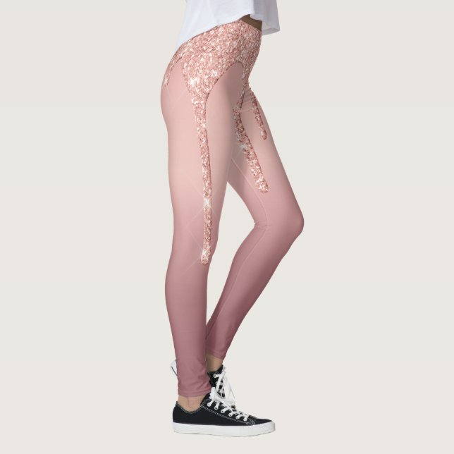 Leggings Parties scintillant rose Gold Blush Éclairage Déch (Droite)