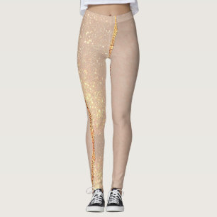 Leggings Parties scintillant Rose Gold de luxe