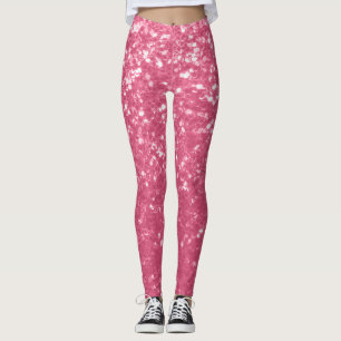 Leggings Parties scintillant rose rose pâle