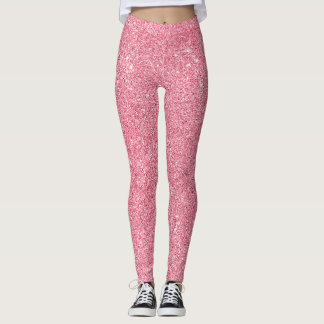 Leggings Parties scintillant rose, texture abstraite de Noë
