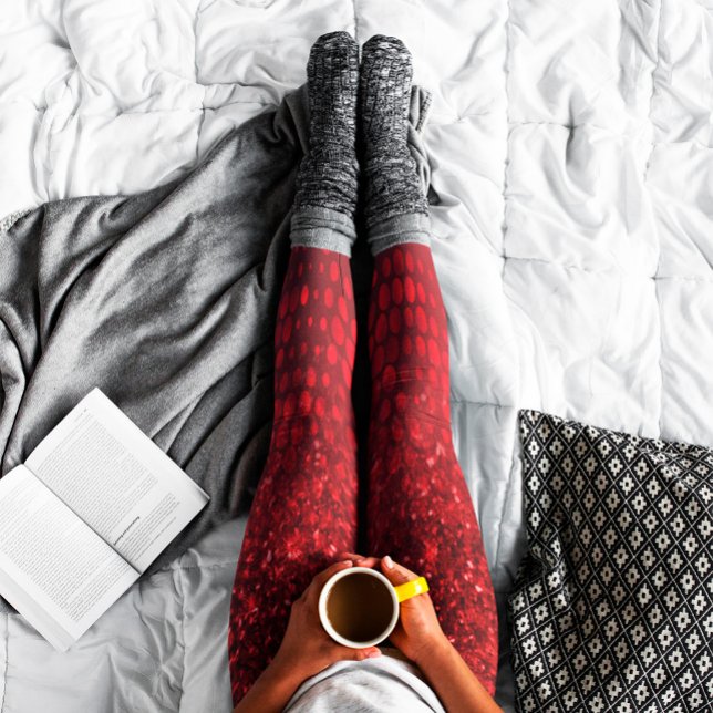 Leggings Parties scintillant Rouge profond Faux Lumières Le (Créateur téléchargé)