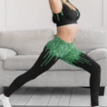 Leggings Parties scintillant tendance vertes Black St. Patr<br><div class="desc">Cette conception peut être personnalisée en choisissant l'option Modifier la conception. Vous pouvez également transférer sur d'autres objets. Contactez-moi à l'adresse colorflowcreations@gmail.com ou utilisez l'option conversation en haut de la page si vous souhaitez avoir cette conception sur un autre produit ou si vous avez besoin d'aide pour cette conception. L'aspect...</div>