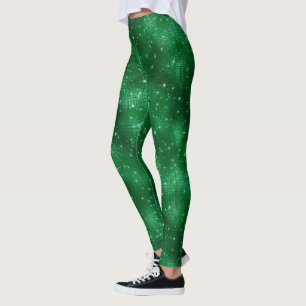 Leggings Parties scintillant verte