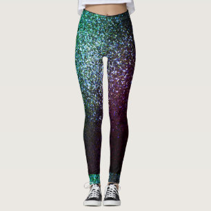 Leggings Parties scintillant verte violette
