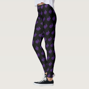 Leggings Parties scintillant violette Silhouette Lapin Lapi