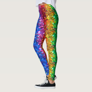 Leggings Parties scintillantes d'arc-en-ciel