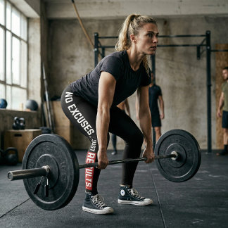 Leggings Pas d'Excuses Juste des Résultats Vêtements de Spo