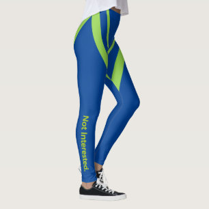 Leggings Pas Intéressé. Écart de texte vert