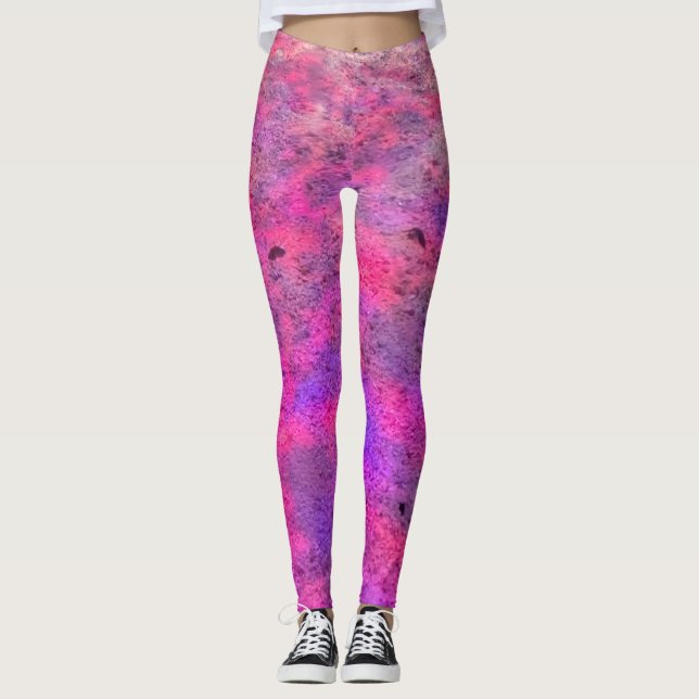 Leggings Passion pour les Motifs roses (Devant)