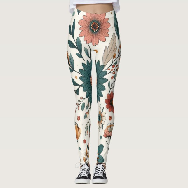 Leggings Pastel Blossoms (Devant)