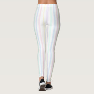 Leggings Pastel Candy Stripe Arc-en-ciel