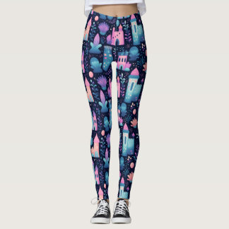 Leggings Pastel Châteaux Dreamy Fairy Tale