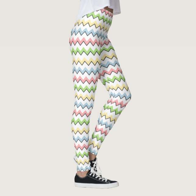 Leggings Pastel Chevron-Drop Shadow par Shirley Taylor (Droite)
