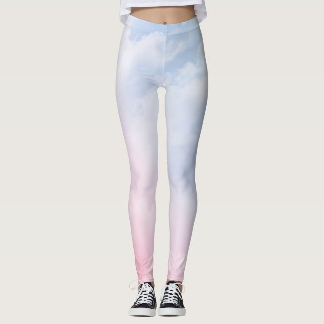 Leggings Pastel Clouds : Motif Arrière - plan serein (Devant)
