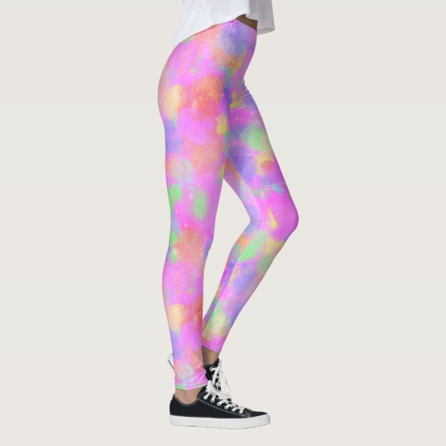 Leggings Pastel coloré d'éclaboussure de peinture de (Droite)