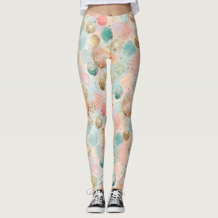 Leggings Pastel Confetti Parties scintillant Motif Abstrait