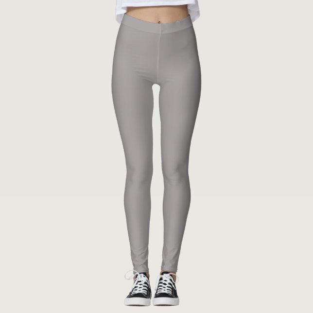 Leggings Pastel Grayish Purple Couleur Solide Pairs Pièce R (Devant)