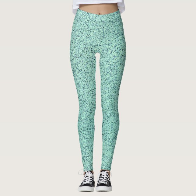 Leggings Pastel Printemps Vert béton texture (Devant)