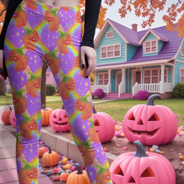Leggings Pastel Puking Citrouille lilas (Créateur téléchargé)