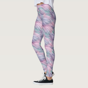 Leggings Pastel Rainbow Fur