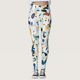 Leggings Pastel Terrazzo : Motif Abstrait moderne.