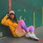 Leggings Pastel Yellow Periwinkle Rainbow Ombre<br><div class="desc">Jaune,  corail,  rose,  lavande et periwinkle ombrent vos séances de yoga. Couleur arc-en-ciel clair ou pastel. Ajoutez du texte personnalisé si vous le souhaitez.</div>