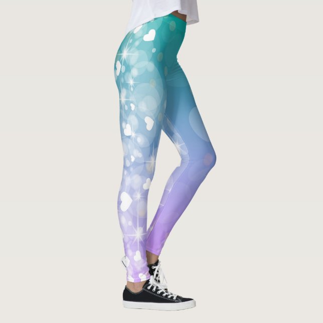 Leggings Pastels et Coeurs Abstraits (Droite)
