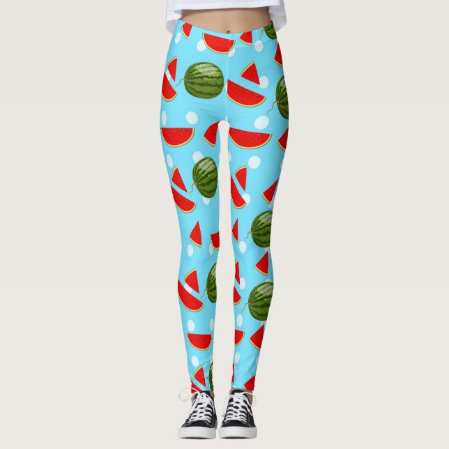 Leggings Pastèque avec tranche (Devant)