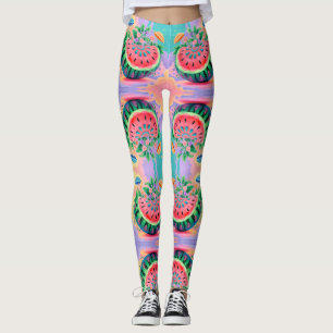 Leggings pastèque colorée