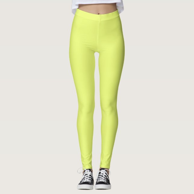 Leggings Pastèque ordinaire Pleggings verts jaunes (Devant)