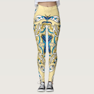 Leggings Patchwork Arabe Floral Texture Vintage