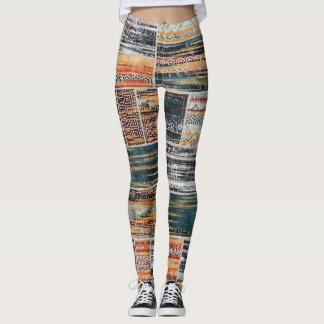 Leggings Patchwork collage mixage, surface composée motif i