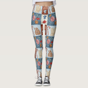 Leggings Patchwork de Noël Cozy Winter