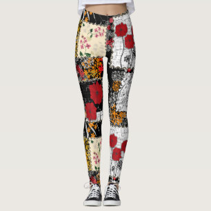 Leggings Patchwork vintage sans couture