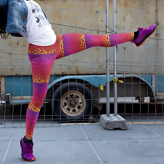 Leggings Pâte électrique Leopard Safari Imprimer (Créateur téléchargé)