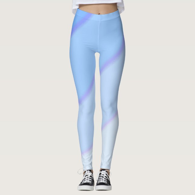 Leggings Pâtel motif à vent ombre bleu (Devant)