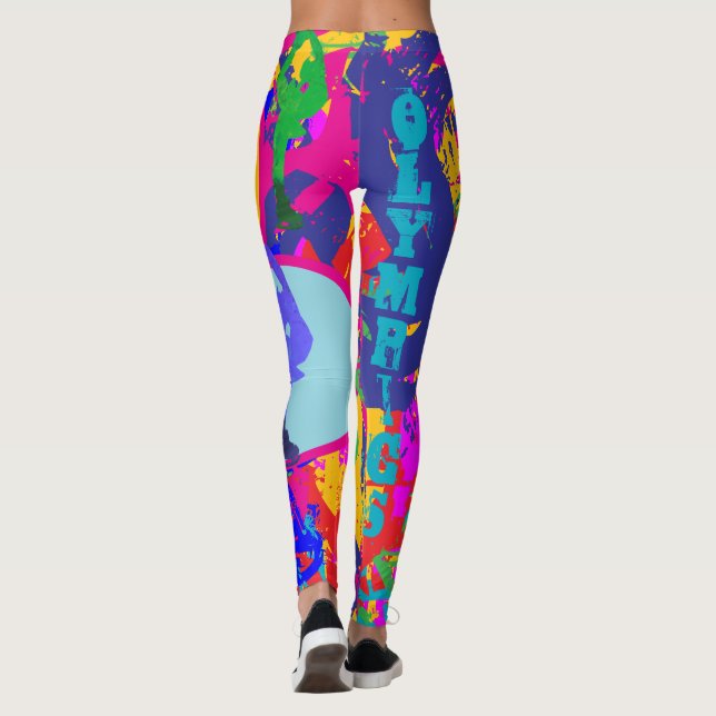LEGGINGS PATINAGE OLYMPIQUE  (Dos)