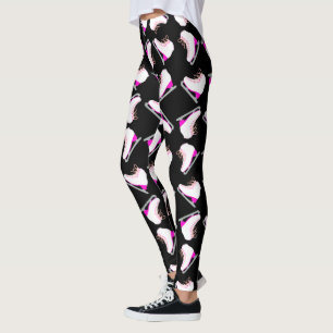 Leggings Patinage sur glace Motif rose patinage artistique 