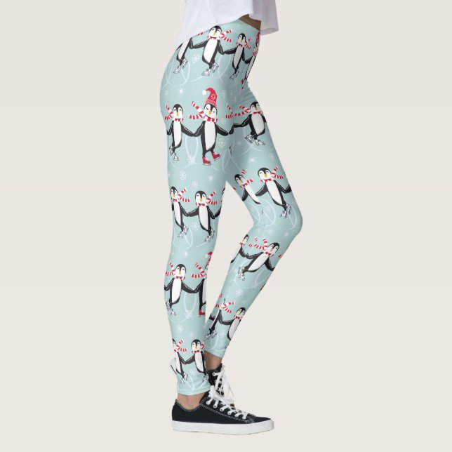 Leggings Patinage sur glace Pingouins Motif ID547 (Droite)