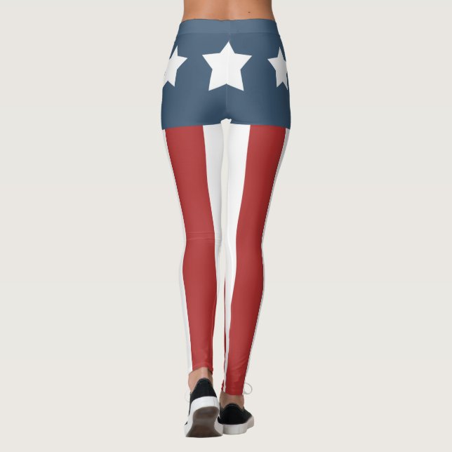 Leggings Patriotique Américain (Dos)