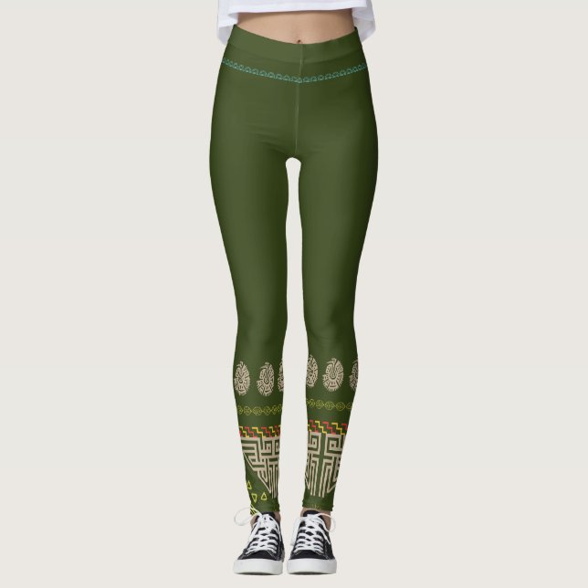 Leggings Patrón Tribal Étnico y Cultural | Boho Chic yoga (Devant)