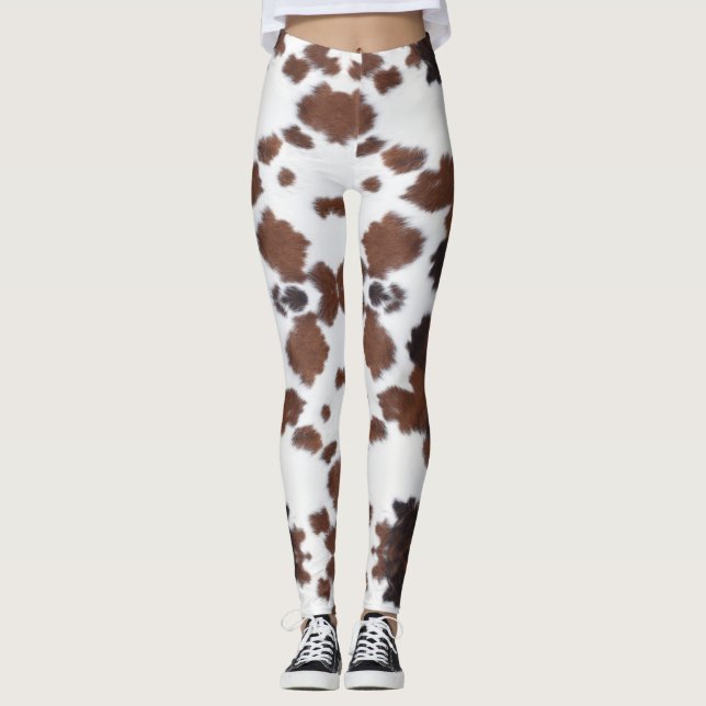 Leggings pattes blanches brunes (Devant)