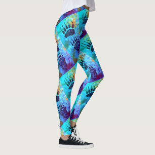 Leggings Pattes d'ours sur le bleu 2,0 - guêtres